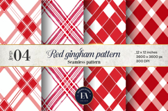 Red Gingham Pattern | Checkered Pattern Product Image 1