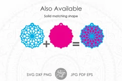 Mandala earring SVG, Floral Earrings SVG, Cut Files Product Image 4