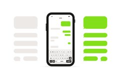Phone Message Template. Social network chat page template. Product Image 1