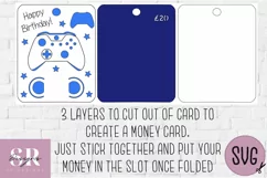 Gamer Birthday Money card | Paper cutting | Money card SVG Product Image 3