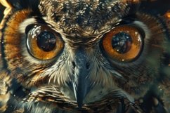 Yellow Eyed Eagle Owl Background Wallpaper Product Image 1