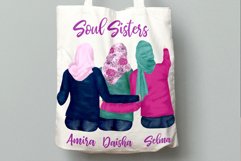 Muslim women clipart, Muslim Girls, Hijab clipart, Besties Product Image 8