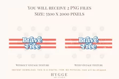 Brave and Free Sublimation design | Patriotic PNG | Flag PNG Product Image 2