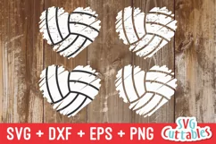 Volleyball SVG | Volleyball Heart | SVG Cut File Product Image 1