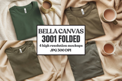 Christmas Bella Canvas 3001 Folded Tshirt Mockup Product Image 1