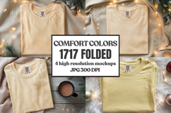 Comfort Colors 1717 Christmas Folded T-Shirt Mockup Product Image 1