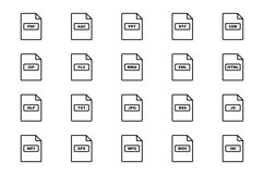 Set Of File Formats Icons Product Image 1