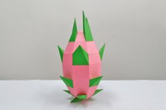 DIY Papercraft Dragon fruit,Pitaya fruit,Lowpoly papercraft Product Image 2