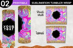 Marble 20 oz Skinny Tumbler wrap sublimation Bundle Product Image 7
