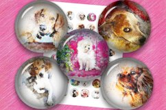Vintage Dogs,Printable Images,Pendants Images,Bottlecaps Product Image 1