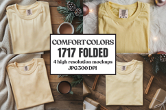 Comfort Colors 1717 Christmas Folded T-Shirt Mockup Product Image 1
