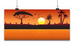 Vector evening sky clouds. Sunset. Background design Product Image 1