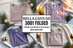 Christmas Bella Canvas 3001 Folded Tshirt Mockup Product Image 1