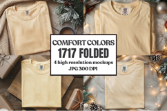 Comfort Colors 1717 Christmas Folded T-Shirt Mockup Product Image 1