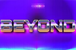 Retro text effect beyond futuristic editable 80s classic Product Image 1
