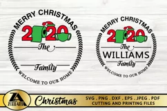 Merry Christmas 2020 SVG PNG EPS DXF Family Monogram SVG Product Image 3