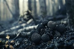 Black truffles growing wild in the ash covered forest floor Product Image 1