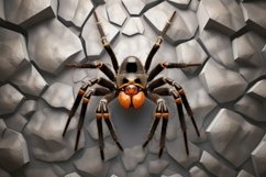 Spider with 3D Stones Background Wallpaper Product Image 1