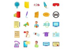 Seminar icons set, cartoon style Product Image 1