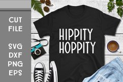 Hippity Hoppity, Hand Lettered, Cut File Product Image 1