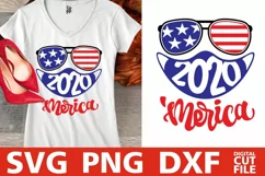 Merica svg, Patriotic svg, 4th of July svg, America Glasses Product Image 1