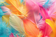 Colorful Feathers Background Wallpaper Product Image 1