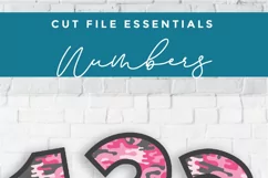 Pink camo svg, camo svg, camo numbers svg, camo birthday dxf Product Image 3