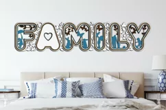 Multilayer Cut File FAMILY - Laser Cut Words, Wood Words Product Image 5