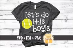 Let's Do This Boys - Tennis SVG PNG DXF Cut Files Product Image 1