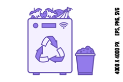 Purple Smart Composting System Icon Product Image 1