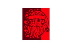 Papercut Christmas Santa Card Cover, Invitation, Spirals Product Image 2