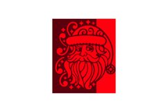 Papercut Christmas Santa Card Cover, Invitation, Spirals Product Image 2