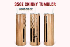 Fishing Flag Wood 35oz Skinny Tumbler Sublimation Product Image 1