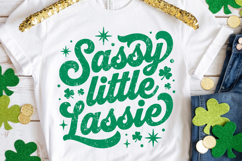 Sassy Little Lassie svg | St Patricks Day Shirt svg Product Image 1