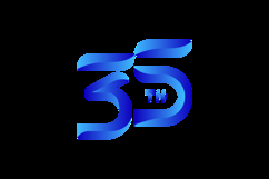 35th anniversary logo gradient blue template number concept Product Image 2