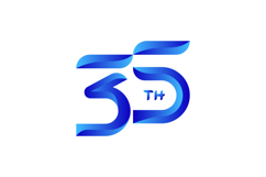 35th anniversary logo gradient blue template number concept Product Image 1