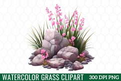 Watercolor Grass Clipart Product Image 1
