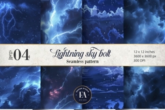 Lightning Bolt Digital paper, Thunderstorm pattern Product Image 1