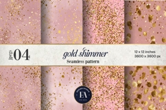 Pink Gold Shimmer Digital Paper, Glitter Texture Product Image 1