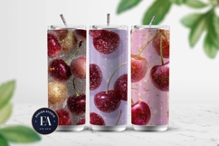 Glitter Coquette Cherry Pattern | Sparkly Glam Texture Paper Product Image 2