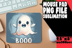 Halloween Ghost Watercolor Mouse Pad Adorable Product Image 1