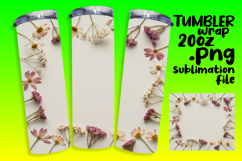 Amazing 20oz Tumbler Wrap Download , Flowers Product Image 1