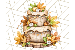 Fall Cake Clipart PNG, Autumn Cakes With Pumpkins Product Image 4