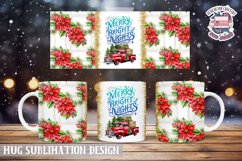 Christmas Mug Wrap Sublimation Merry and bright nights Product Image 1