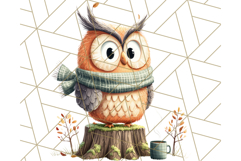 Cozy Autumn Animal Clipart, Fall Forest Critters PNG Product Image 4