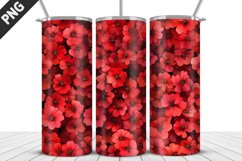 Valentine&#039;s Day Flowers Tumbler Wrap | Sublimation Design Product Image 1