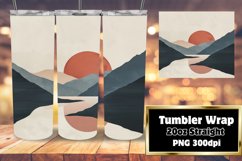 Boho Tumbler Wrap - Minimalist Landscape 20oz Product Image 1