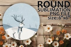 Fun Round Design Keychain Template , Winter Product Image 1