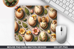 Easter Eggs Mouse Pad Sublimation, Easter Mouse Pad PNG Product Image 1
