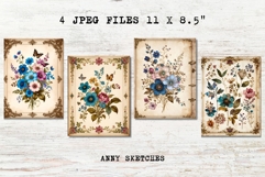 4 Fantasy Vintage Botanical Journal Pages Printable Product Image 2
